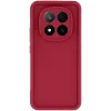 Coque arrière en silicone Phonesta Grooved pour Xiaomi Redmi Note 14 Pro Plus - Rouge
