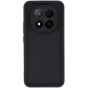 Coque arrière en silicone Phonesta Grooved pour Xiaomi Redmi Note 14 Pro Plus - Noir