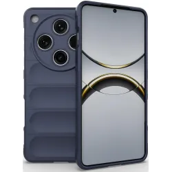 Coque arrière en silicone Phonesta GripShell pour Oppo Find X8 Pro - Bleu foncé