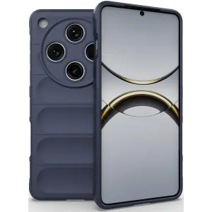 Coque arrière en silicone Phonesta GripShell pour Oppo Find X8 Pro - Bleu foncé
