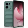 Coque arrière en silicone Phonesta GripShell pour Oppo Reno13 F 4G/5G / Reno13 FS 5G - Vert foncé