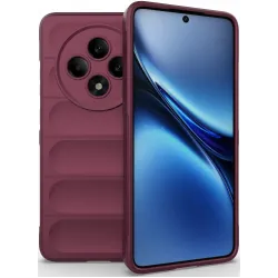 Coque arrière en silicone Phonesta GripShell pour Oppo Reno12 F/Reno12 FS - Bordeaux