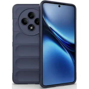Coque arrière en silicone Phonesta GripShell pour Oppo Reno12 F/Reno12 FS - Bleu foncé