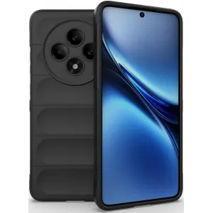 Coque arrière en silicone Phonesta GripShell pour Oppo Reno12 F/Reno12 FS - Noir