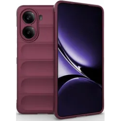 Coque arrière en silicone Phonesta GripShell pour Xiaomi Poco X7 Pro - Bordeaux