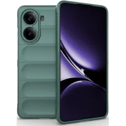 Coque arrière en silicone Phonesta GripShell pour Xiaomi Poco X7 Pro - Vert foncé