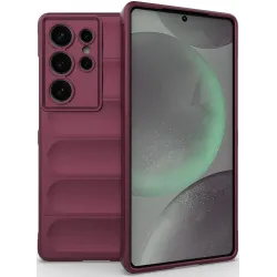 Coque arrière en silicone Phonesta GripShell pour Samsung Galaxy S25 Ultra - Bordeaux