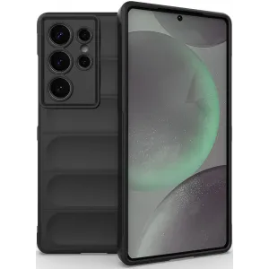 Coque arrière en silicone Phonesta GripShell pour Samsung Galaxy S25 Ultra - Noir