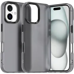 Coque arrière Phonesta HardFrost pour Apple iPhone 16 - Noir mat