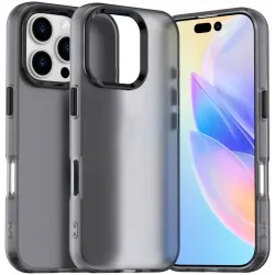 Coque arrière Phonesta HardFrost pour Apple iPhone 16 Pro - Noir mat