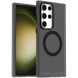 Coque arrière Phonesta HardFrost avec MagSafe pour Samsung Galaxy S24 Ultra - Noir mat