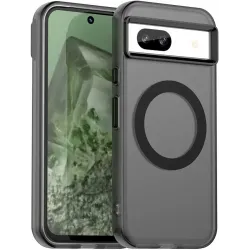 Coque arrière Phonesta HardFrost avec MagSafe pour Google Pixel 8a - Noir mat