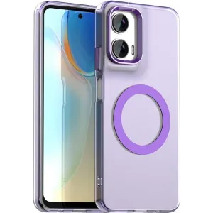 Coque arrière Phonesta HardFrost avec MagSafe pour Motorola Moto G35 - Violet mat