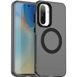 Coque arrière Phonesta HardFrost avec MagSafe pour Samsung Galaxy A36/A56 - Noir mat