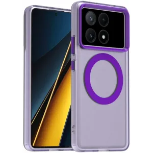 Coque arrière Phonesta HardFrost avec MagSafe pour Xiaomi Poco X6 Pro - Violet mat