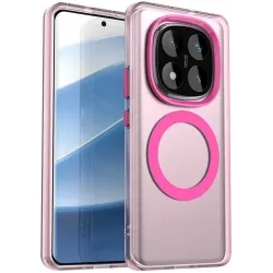 Coque arrière Phonesta HardFrost avec MagSafe pour Xiaomi Redmi Note 14 Pro 5G / Xiaomi Poco X7 - Rose mat