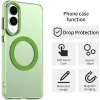 Coque arrière Phonesta HardFrost avec MagSafe pour Samsung Galaxy S25 Edge - Vert mat 1