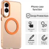Coque arrière Phonesta HardFrost avec MagSafe pour Samsung Galaxy S25 Edge - Orange mat 1
