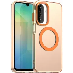Coque arrière Phonesta HardFrost avec MagSafe pour Samsung Galaxy A17/A26 - Orange mat