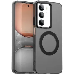 Coque arrière Phonesta HardFrost avec MagSafe pour Realme 14x / C75 - Noir mat