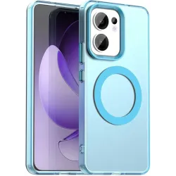 Coque arrière Phonesta HardFrost avec MagSafe pour Oppo Reno13 F 4G/5G / Reno13 FS 5G - Bleu mat
