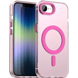 Coque arrière Phonesta HardFrost avec MagSafe pour Apple iPhone 17e/16e - Rose mat