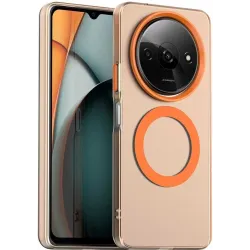 Coque arrière Phonesta HardFrost avec MagSafe pour Xiaomi Redmi A3 - Orange mat