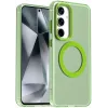 Coque arrière Phonesta HardFrost avec MagSafe pour Samsung Galaxy S25/S24 - Vert mat