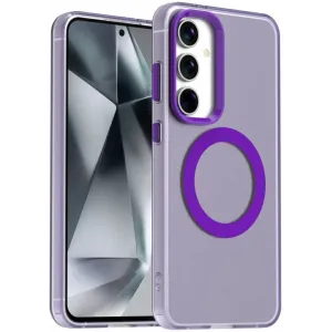 Coque arrière Phonesta HardFrost avec MagSafe pour Samsung Galaxy S25/S24 - Violet mat