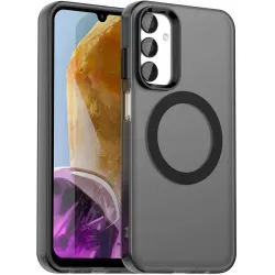 Coque arrière Phonesta HardFrost avec MagSafe pour Samsung Galaxy M15 - Noir mat