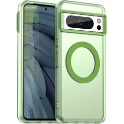 Coque arrière Phonesta HardFrost avec MagSafe pour Google Pixel 8 Pro - Vert mat