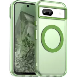 Coque arrière Phonesta HardFrost avec MagSafe pour Google Pixel 8a - Vert mat