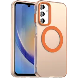 Coque arrière Phonesta HardFrost avec MagSafe pour Samsung Galaxy A15 4G/5G - Orange mat