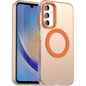 Coque arrière Phonesta HardFrost avec MagSafe pour Samsung Galaxy A15 4G/5G - Orange mat