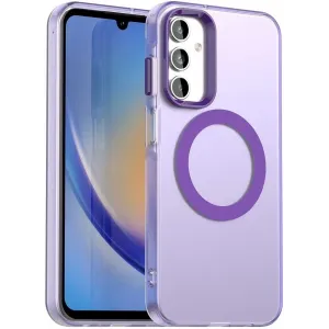 Coque arrière Phonesta HardFrost avec MagSafe pour Samsung Galaxy A35 - Violet mat