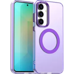 Coque arrière Phonesta HardFrost avec MagSafe pour Samsung Galaxy S25 FE - Violet mat