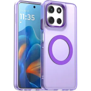 Coque arrière Phonesta HardFrost avec MagSafe pour Motorola Moto G56 - Violet mat