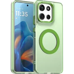 Coque arrière Phonesta HardFrost avec MagSafe pour Motorola Moto G86 - Vert mat