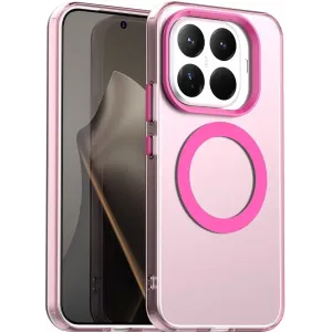 Coque arrière Phonesta HardFrost avec MagSafe pour Xiaomi 15T Pro - Rose mat