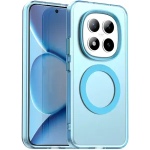 Coque arrière Phonesta HardFrost avec MagSafe pour Xiaomi Redmi Note 15 Pro Plus / Xiaomi Poco M8 Pro - Bleu mat