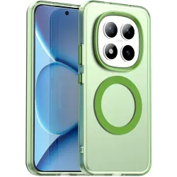 Coque arrière Phonesta HardFrost avec MagSafe pour Xiaomi Redmi Note 15 Pro Plus / Xiaomi Poco M8 Pro - Vert mat
