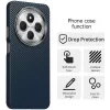 Coque arrière Phonesta IMD Carbon Fiber pour Xiaomi Redmi 14C / Xiaomi Poco C75 - Bleu foncé 1