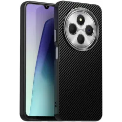 Coque arrière Phonesta IMD Carbon Fiber pour Xiaomi Redmi 14C / Xiaomi Poco C75 - Noir