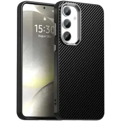 Coque arrière Phonesta IMD Carbon Fiber pour Samsung Galaxy S24 FE - Noir