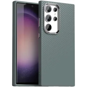 Coque arrière Phonesta IMD Carbon Fiber pour Samsung Galaxy S24 Ultra - Gris