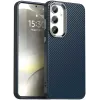 Coque arrière Phonesta IMD Carbon Fiber pour Samsung Galaxy S25 Plus/S24 Plus - Bleu foncé