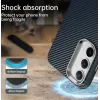 Coque arrière Phonesta IMD Carbon Fiber pour Samsung Galaxy S25 Plus/S24 Plus - Bleu foncé 3