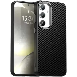 Coque arrière Phonesta IMD Carbon Fiber pour Samsung Galaxy S25 Plus/S24 Plus - Noir