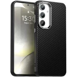 Coque arrière Phonesta IMD Carbon Fiber pour Samsung Galaxy S25 Plus/S24 Plus - Noir