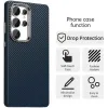 Coque arrière Phonesta IMD Carbon Fiber pour Samsung Galaxy S25 Ultra - Bleu foncé 2